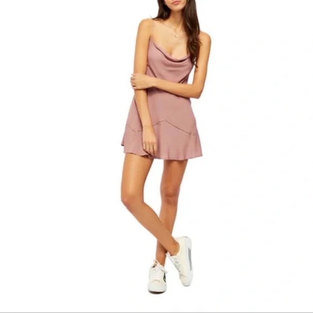 NWT FREE PEOPLE Forever Fields Mini Slip Dress Rose Mauve